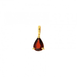 Pendentif Or blanc 750/1000 Topaze poire 7x5mm