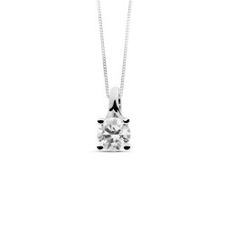 Pendentif Or jaune 750/1000, diamant synthétique 0,50ct GVS