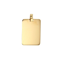 Pendentif plaque rectangle Or 750/1000 14x20mm