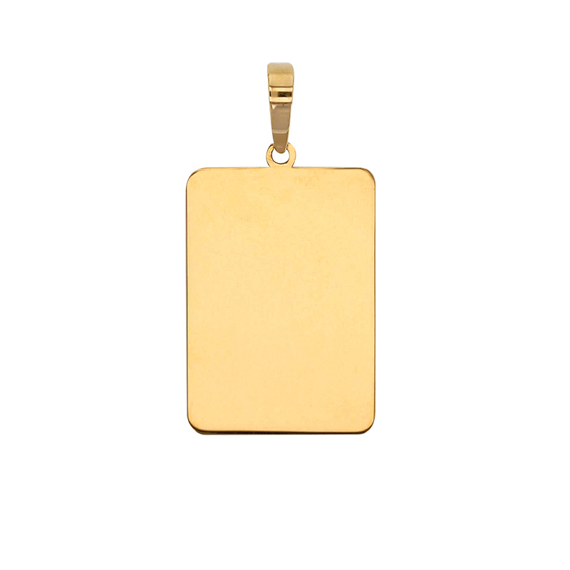 Pendentif plaque rectangle Or 750/1000 18x24mm