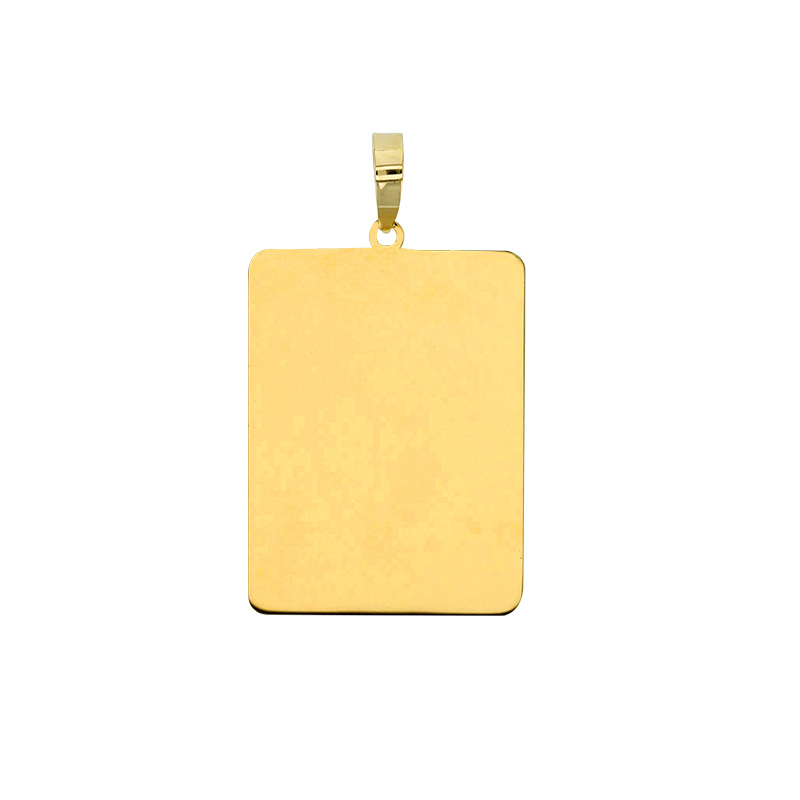 Pendentif plaque rectangle Or 750/1000 18x24mm