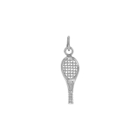 Pendentif raquette de tennis en argent 925/1000 rhodié