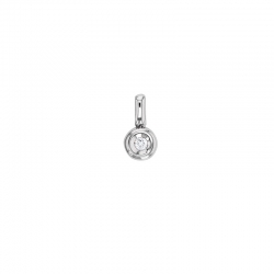 Pendentif rond, Or 750/1000 avec diamant 0.03ct (serti clos)