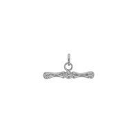 Pendentif T bar, argent 925/1000 platiné