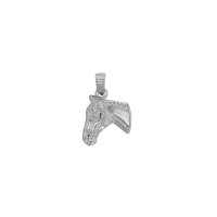 Pendentif tête de cheval en argent 925/1000 rhodié