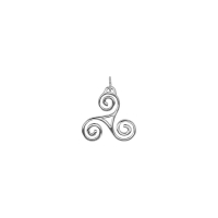 Pendentif triskèle ajouré, argent 925/1000 rhodié