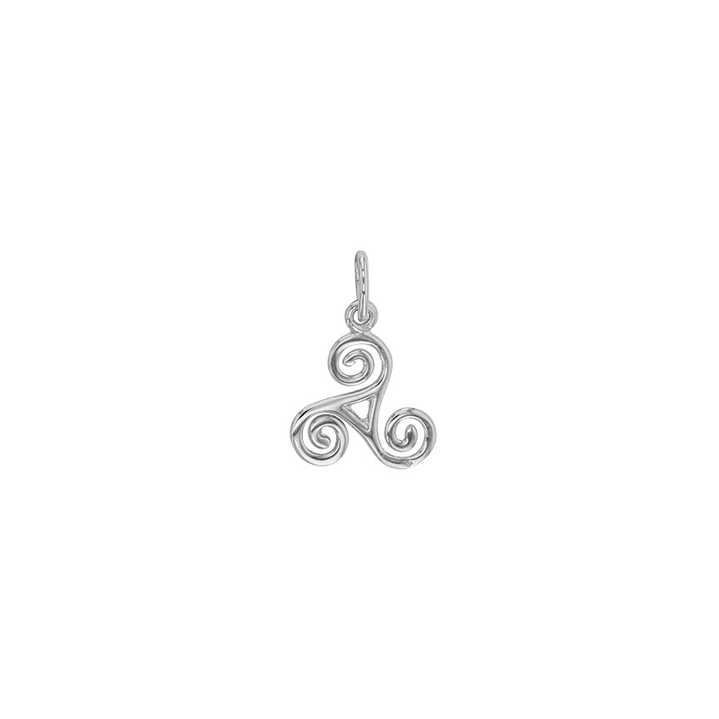 Pendentif triskèle ajouré, argent 925/1000 rhodié