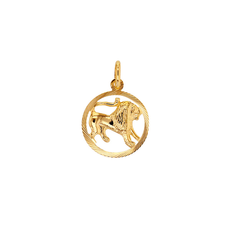 Pendentif Zodiaque Bélier rond en Or 375/1000