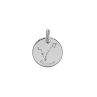 Pendentif zodiaque constellations Bélier, argent 925/1000 platiné