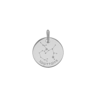 Pendentif zodiaque constellations Bélier, argent 925/1000 platiné