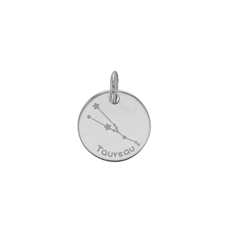 Pendentif zodiaque constellations Bélier, argent 925/1000 platiné