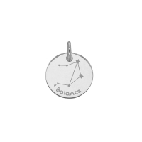 Pendentif zodiaque constellations Bélier, argent 925/1000 platiné