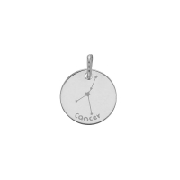 Pendentif zodiaque constellations Bélier, argent 925/1000 platiné