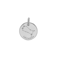 Pendentif zodiaque constellations Bélier, argent 925/1000 platiné