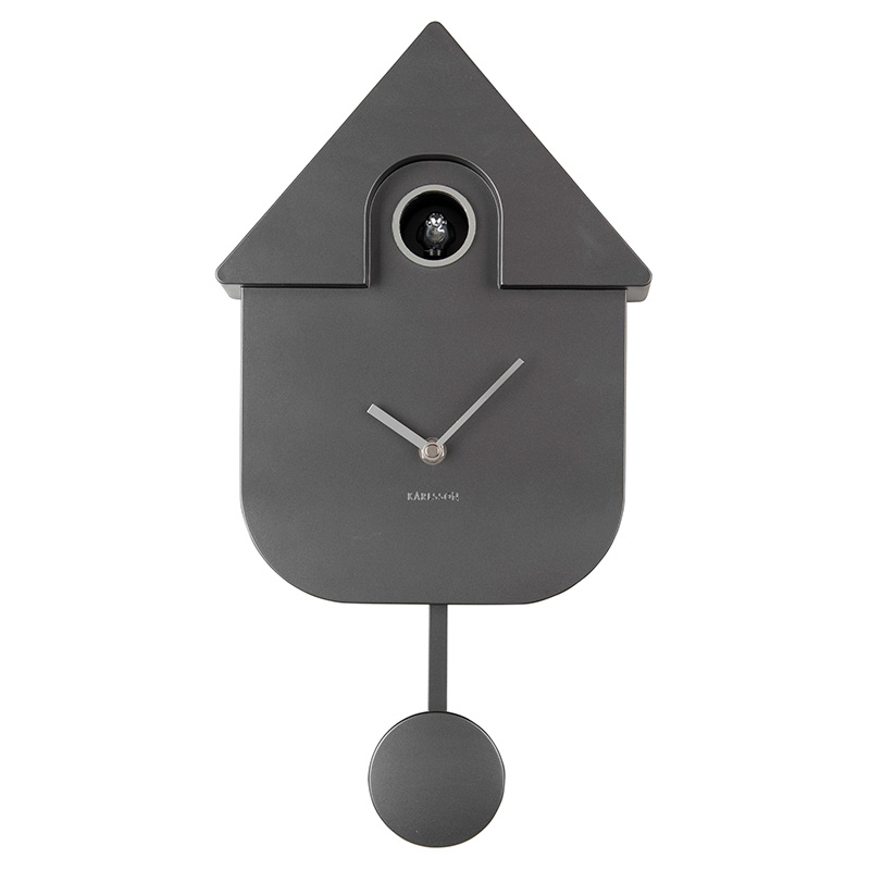 Pendule coucou métallique bleu