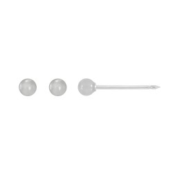 Perçage d'oreilles Inverness Boule 3mm en Or blanc 375/1000