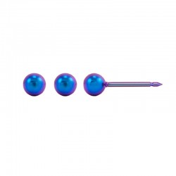 Perçage d'oreilles Inverness boule bleue anodisée 4mm, titane