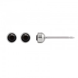 Perçage d'oreilles Inverness boule cristal noir 4mm en titane