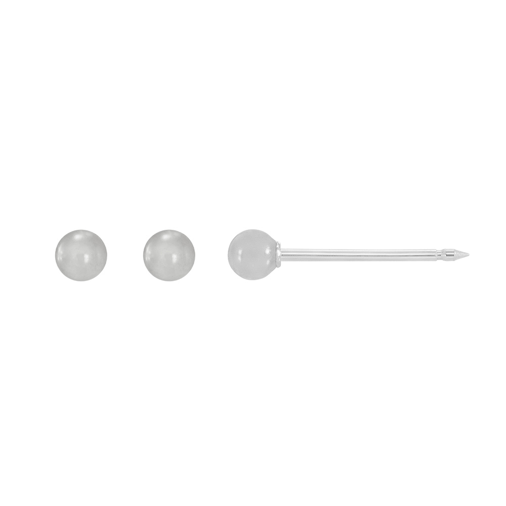 Perçage d'oreilles Inverness Boule 3mm en Or blanc 375/1000