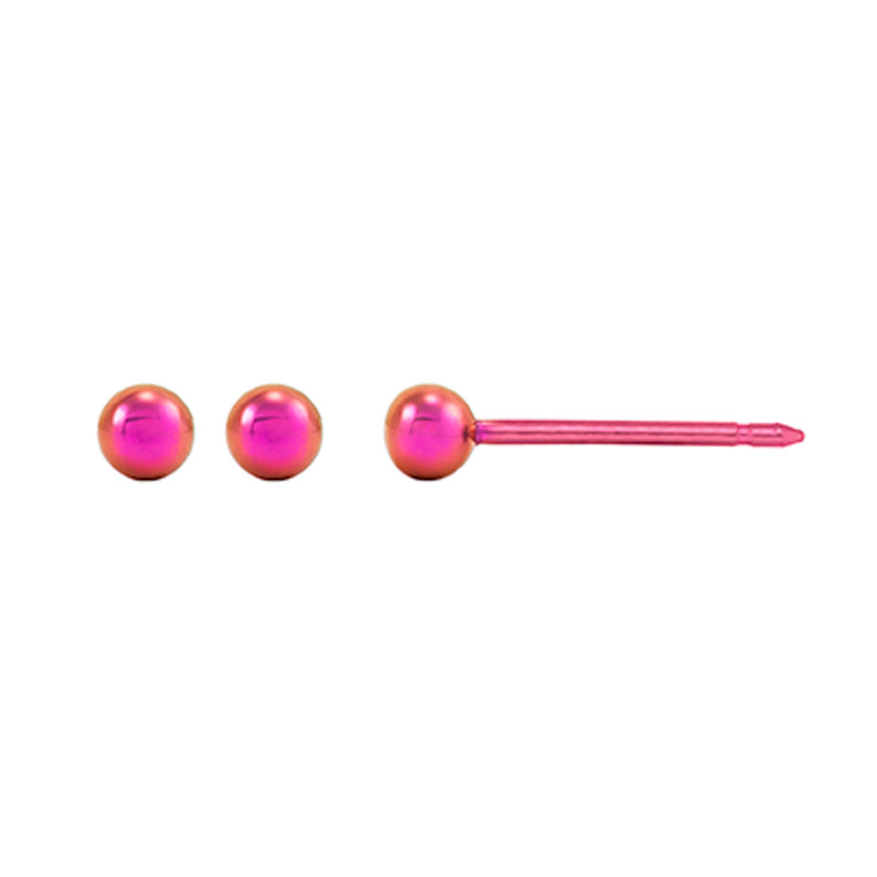 Perçage d'oreilles Inverness boule violette anodisée 3mm, titane