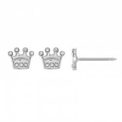 Perçage d'oreilles Inverness couronne ornée de 7 cristaux, acier inoxydable