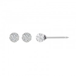 Perçage d'oreilles Inverness en Acier inoxydable, boule cristal 4mm