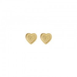 Perçage d'oreilles Inverness Fantaisie coeur aspect martelé, acier doré à l'or fin