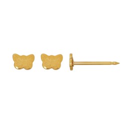 Perçage d'oreilles Inverness Fantaisie Papillon en acier doré à l'or fin