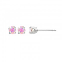 Perçage d'oreilles Inverness oxyde de zirconium couleur boréale 4mm, acier inoxydable
