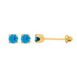 Perçage d'oreilles Inverness, oxydes bleu saphir, acier doré à l'or fin