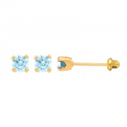 Perçage d'oreilles Inverness, oxydes bleu saphir, acier doré à l'or fin