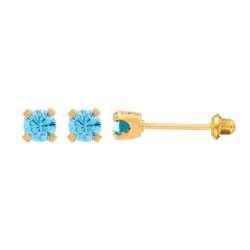 Perçage d'oreilles Inverness, oxydes bleu saphir, acier doré à l'or fin