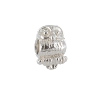 Perle Animal des prés en argent 925/1000 rhodié - La Chouette