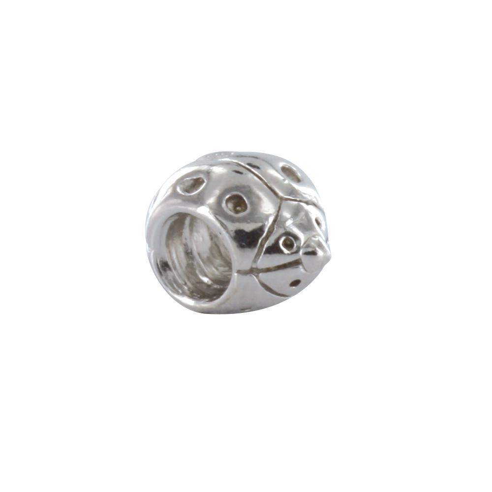 Perle Animal des prés en argent 925/1000 rhodié - La Coccinelle