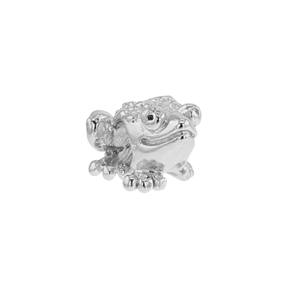 Perle Animal des prés en argent 925/1000 rhodié - La Grenouille