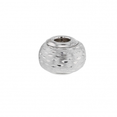 Perle Classique brossée en argent 925/1000 rhodié