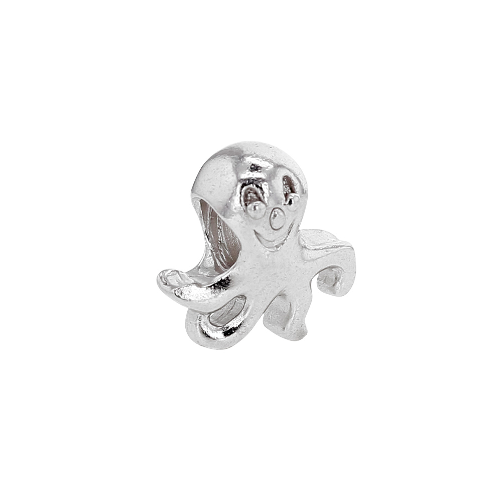 Perle de l'Océan en argent 925/1000 rhodié - Pieuvre