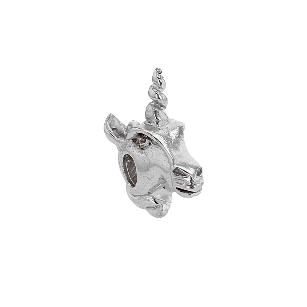 Perle La Licorne en argent 925/1000 rhodié - Licorne