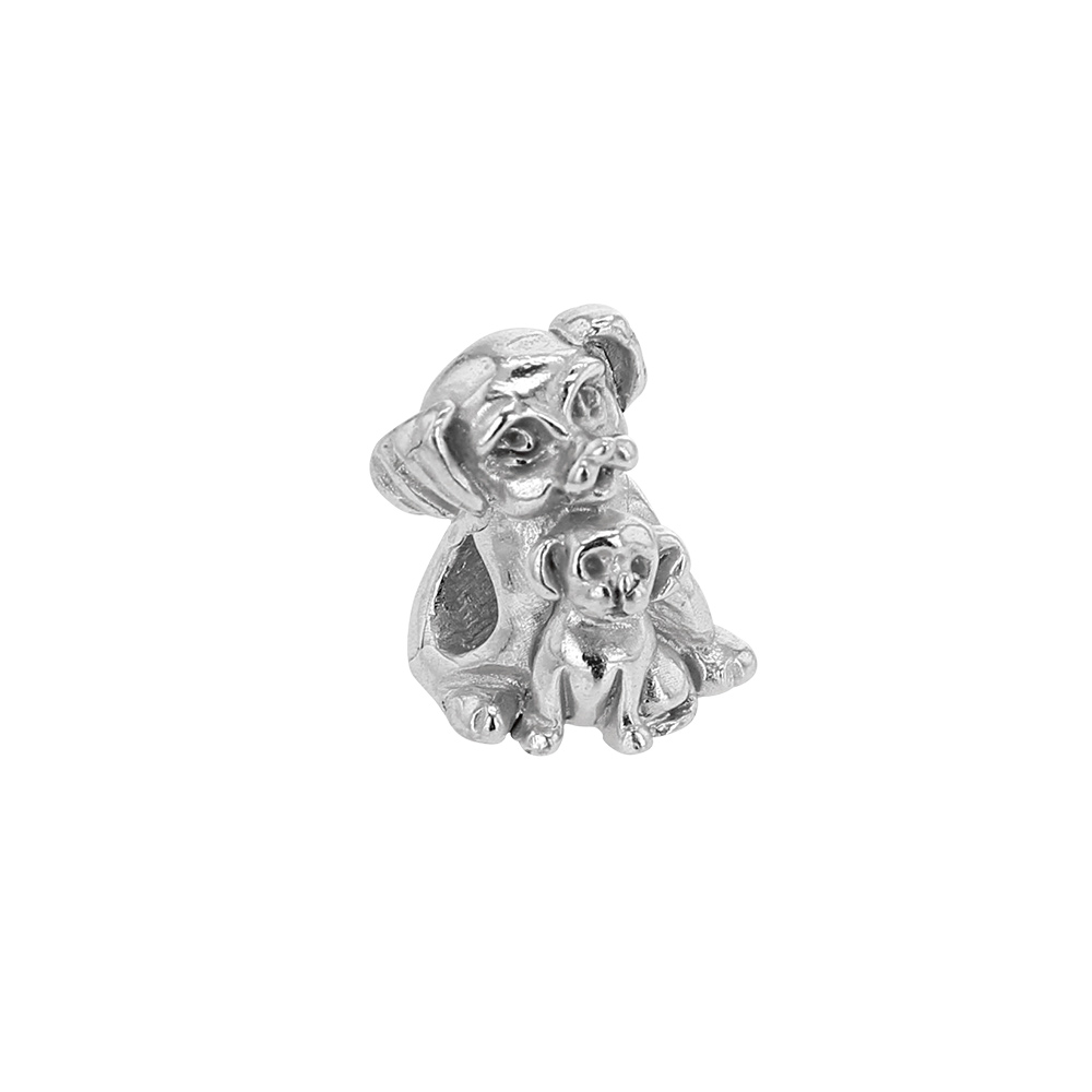 Perle Naissance en argent 925/1000  -Le Chien et son chiot