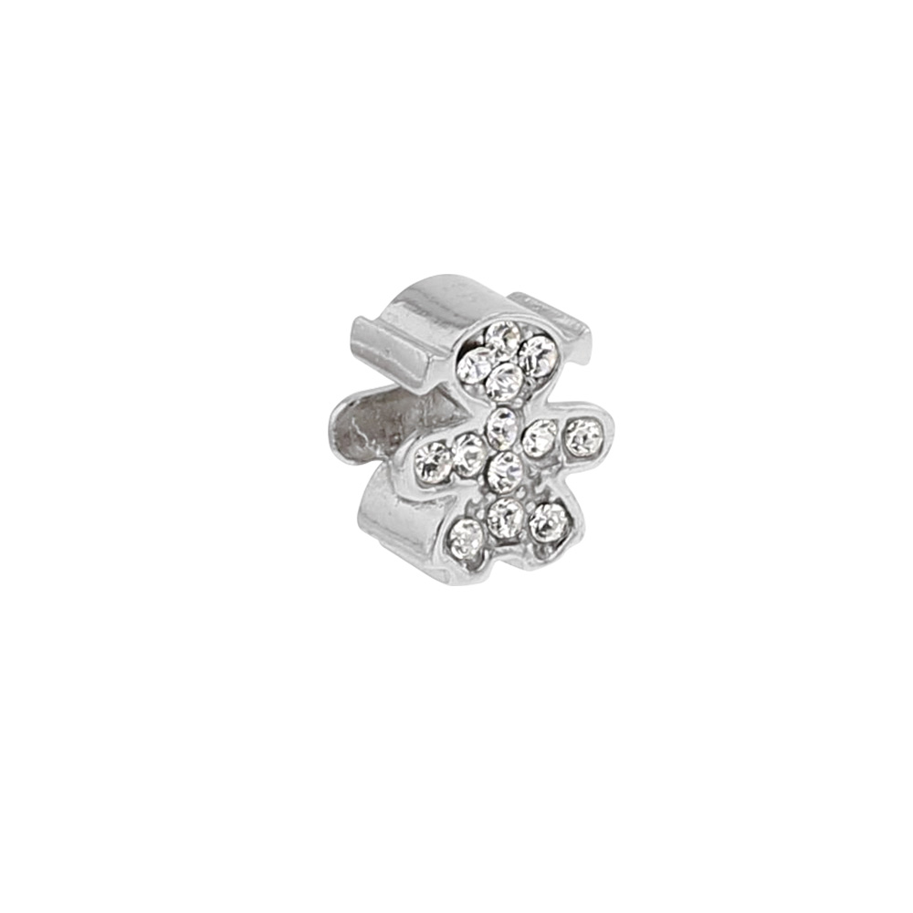 Perle Symbolique en argent 925/1000 rhodié ornée de cristaux de Swarovski® - La Fille