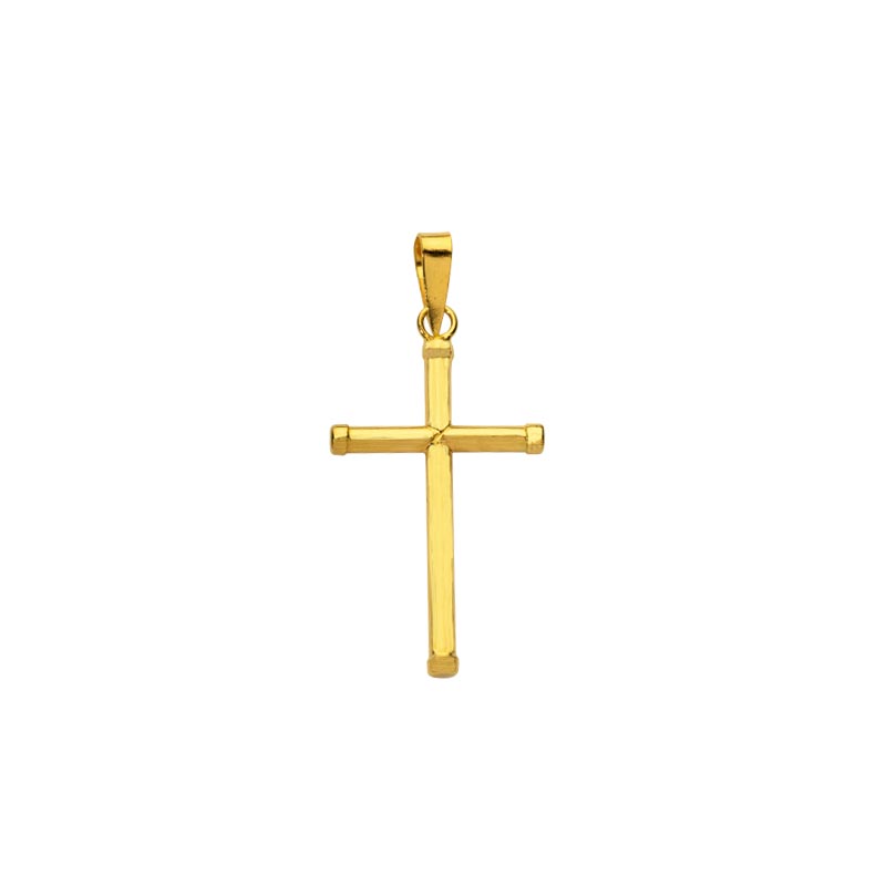 Petit pendentif motif croix en or 750/1000