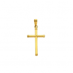 Petit pendentif motif croix en or 750/1000