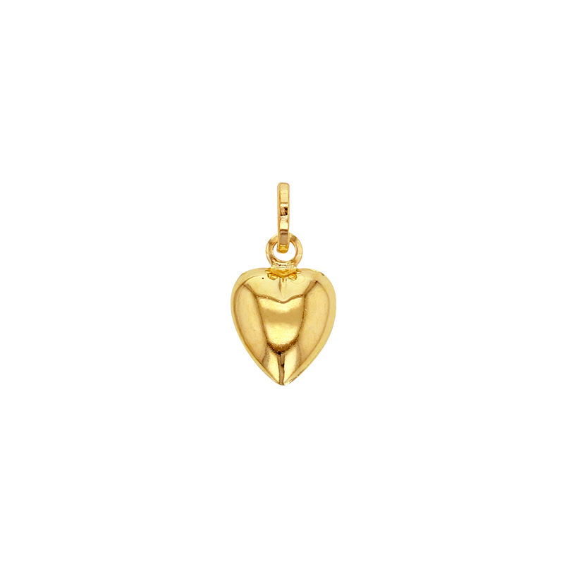 Petit pendentif Or 375/1000 - coeur plein doré