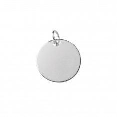 Petit plaque ronde à graver en argent 925/1000
