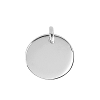 Petit plaque ronde à graver en argent 925/1000
