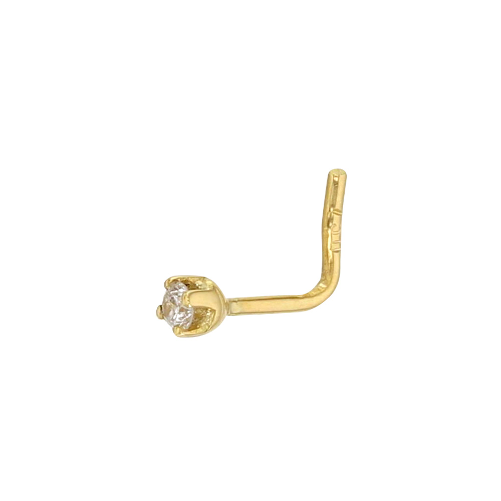 Boucle de nez Or 750/1000, avec diamant HSI 0.03ct (serti griffes)