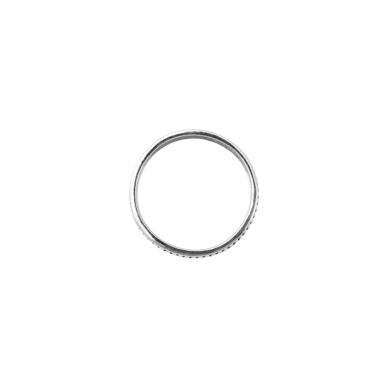 Bague anneau homme motif corde sur argent vieilli, argent 925/1000