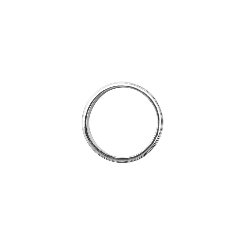Bague anneau homme motif cercles sur argent vieilli, argent 925/1000