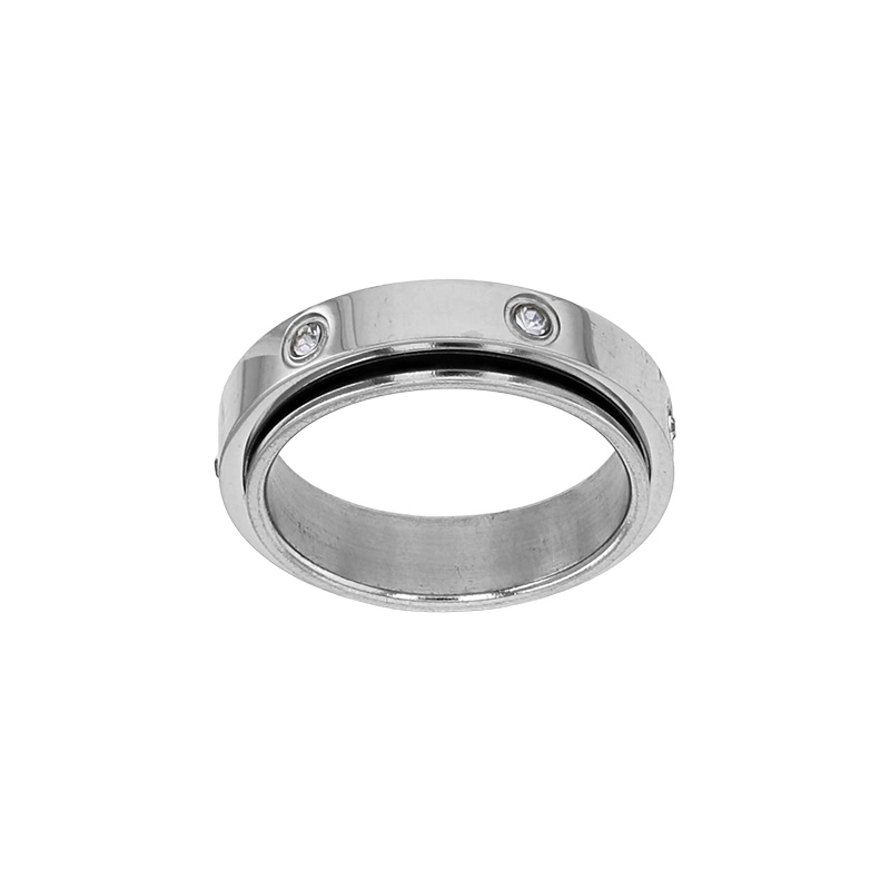 Bague rotative ornée d'oxydes en acier