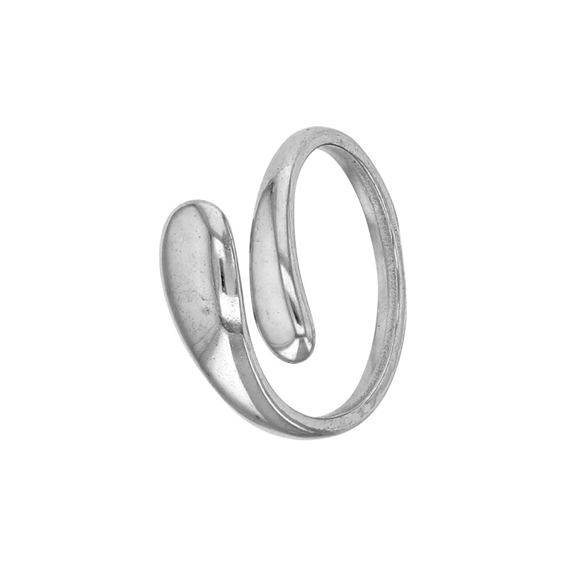 Bague forme goutte en acier inoxydable